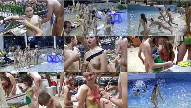 Videofilm über FKK im Pool in Frankreich